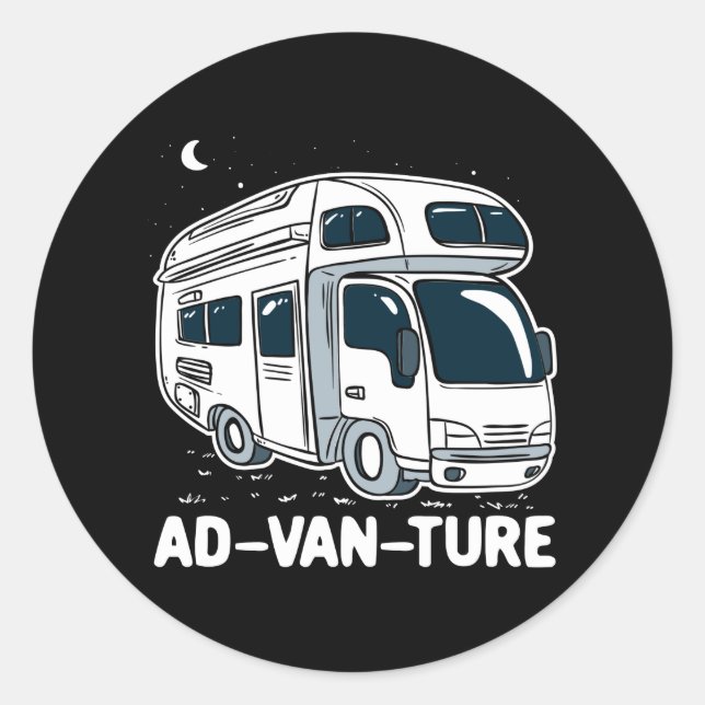 Adesivo Camping Adventure Camper Van (Frente)
