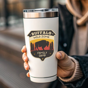 Adesivo Camping da Zona Selvagem de Buffalo Autocolante