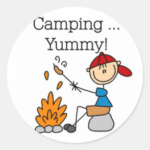 Adesivo Camping é Camisetas e Presentes Yummy