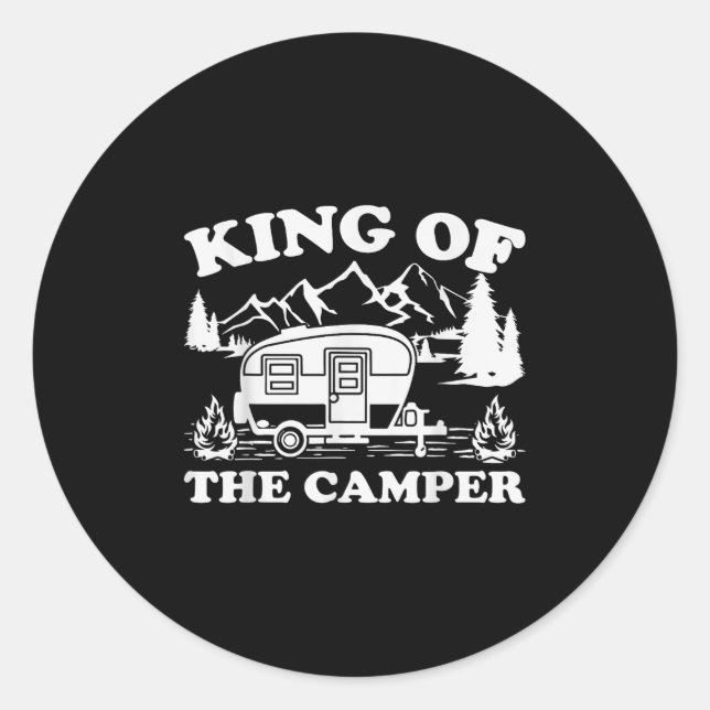 Adesivo Camping Lover Camper Van King Do Camper (Frente)