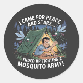 Adesivo Camping Mosquito Exército T-Shirt Engraçado