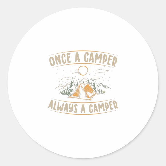 Adesivo Camping Sayings | Presentes De Vacinação Cummer De (Frente)