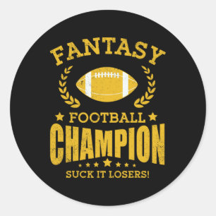 Adesivo Câmpion Campeão Fantasy Football Draft Footb