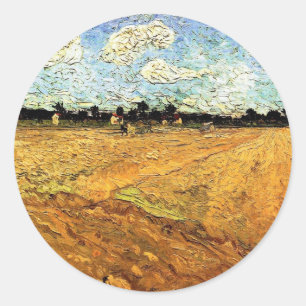 Adesivo Campo Arado (os Sulcos) por Vincent van Gogh