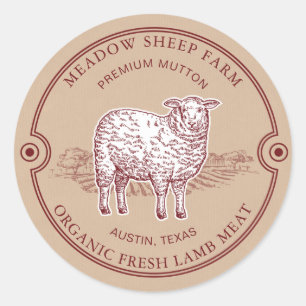 Adesivo Campo de Fazenda do logotipo Rustic Sheb