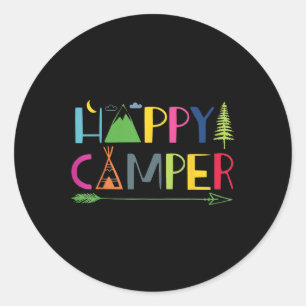 Adesivo Campo de Seta Feliz de Verão Acampamento Presente