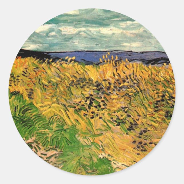 Adesivo Campo de Trigo com Centáureas de Vincent van Gogh (Frente)