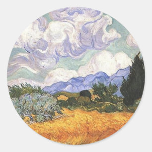 Adesivo Campo de Trigo com Cipreste de Van Gogh.