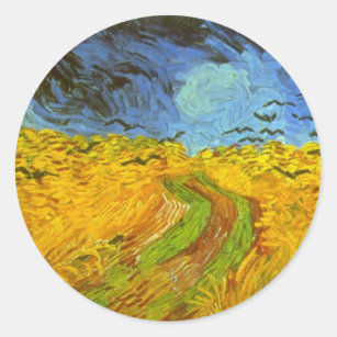Adesivo Campo de trigo com corvos por Vincent van Gogh