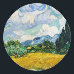 Adesivo Campo de trigo Van Gogh com ciprestes. Impressioni<br><div class="desc">Vinha "Campo de Trigo com Ciprestes" de Van Gogh.</div>