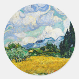 Adesivo Campo de trigo Van Gogh com ciprestes. Impressioni