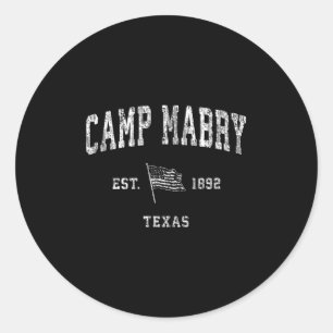 Adesivo Campo Mabry Texas Tx Vintage USA Flag Sports Tee