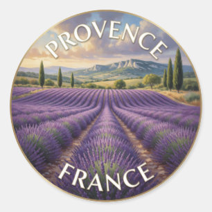 Adesivo Campos de Lavanda da Provença França Cénario
