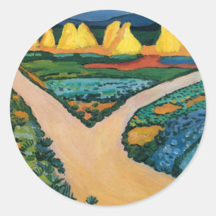 Adesivo Campos de Legumes de August Macke, Arte Fino Vinta