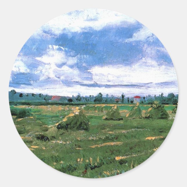 Adesivo Campos de Trigo com Medas de Vincent van Gogh (Frente)
