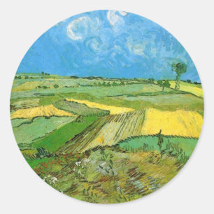 Adesivo Campos de Trigo de Van Gogh em Auvers Sob o Céu Nu