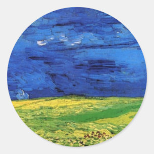 Adesivo Campos De Trigo Sob O Céu Nublado Van Gogh
