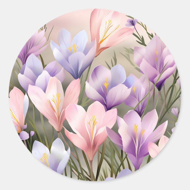 Adesivo Campos Florais Crocus Springtime (Frente)