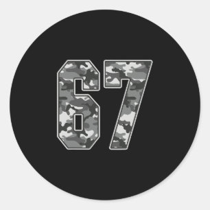 Adesivo Camuflagem #67 Camisa Número 67 Uniforme Favorito
