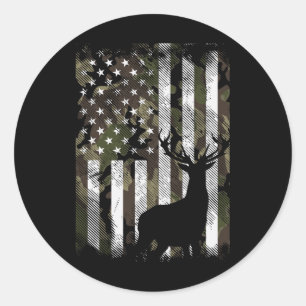 Adesivo Camuflagem Bandeira EUA Veado Alce Camuflagem Caça