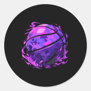 Adesivo Camuflagem De Basquete Roxo Para Homens Crianças Y