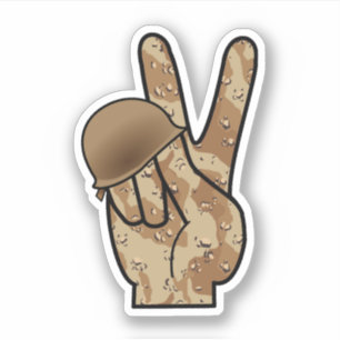 Adesivo Camuflagem de Paz de Mão