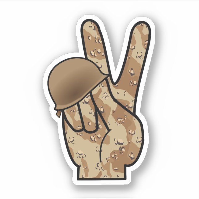 Adesivo Camuflagem de Paz de Mão (Frente)