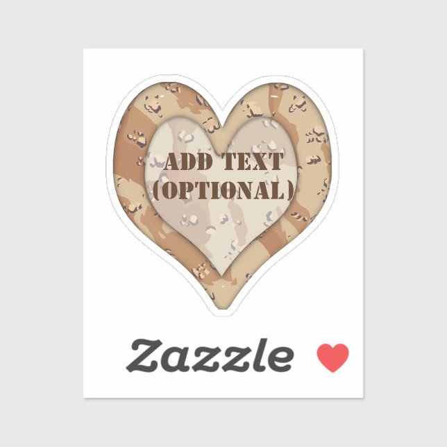 Adesivo Camuflagem do Deserto do Coração (Folha)