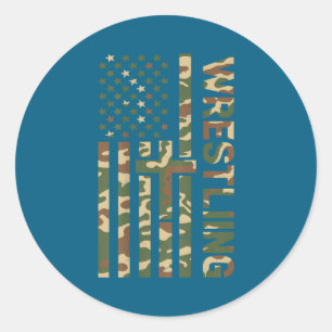 Adesivo Camuflagem Juvenil Luta Livre Bandeira Americana P