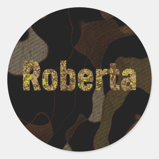 Adesivo Camuflagem Militar Personalizada Font Roberta (Frente)