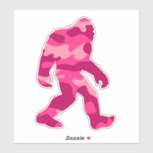 Adesivo Camuflagem Rosa Bigfoot Sasquatch