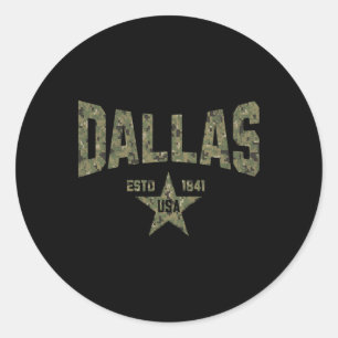 Adesivo Camuflagem Suvenir EUA Estrela Dallas Texas
