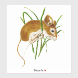 Adesivo Camundongos com Cura de Aquarela Arte Animal