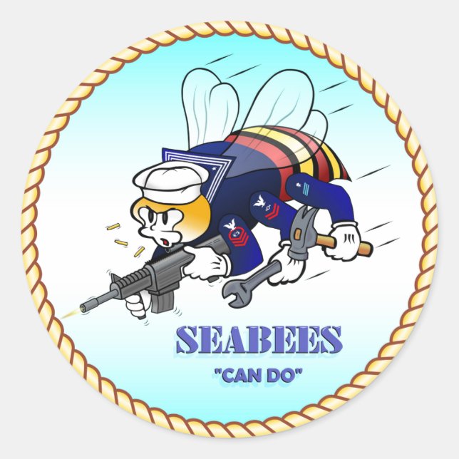 Adesivo Can Do Seabee (Frente)