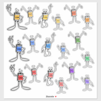 Adesivo Can Family Sticker Sheet