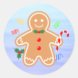 Adesivo Cana-doce de-doce de pão-de-Natal