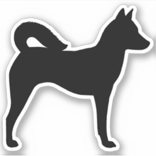 Adesivo Canaan Dog Silhouette Aquiles Vinil Decal