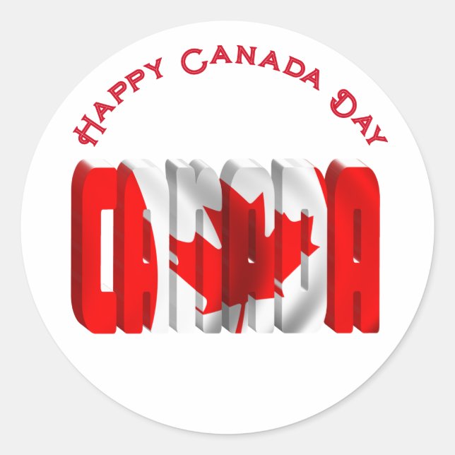 Adesivo Canadá Bandeira Dia do CANADÁ (Frente)