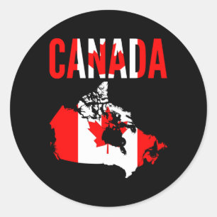Adesivo Canadá - Canadá - Sinalizador de Mapa do País