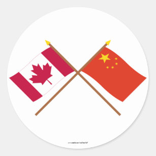 Adesivo Canadá e bandeira cruzada República Popular da