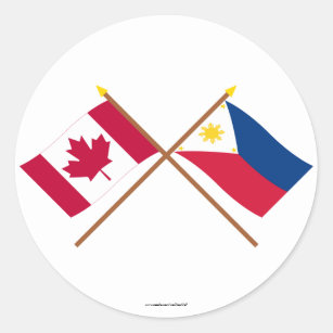 Adesivo Canadá e bandeiras cruzadas Filipinas