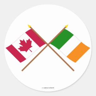 Adesivo Canadá e bandeiras cruzadas Ireland