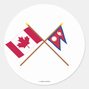 Adesivo Canadá e bandeiras cruzadas Nepal