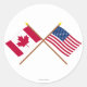 Adesivo Canadá e bandeiras cruzadas os Estados Unidos (Frente)
