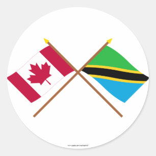 Adesivo Canadá e bandeiras cruzadas Tanzânia