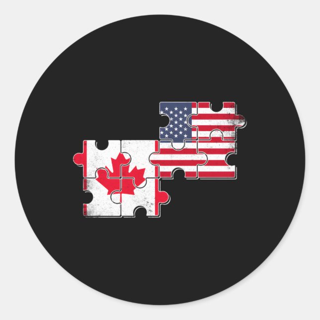 Adesivo Canadá EUA Flag American Canada (Frente)