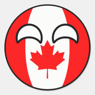 Adesivo Canadá Geeky de tensão engraçado Countryball
