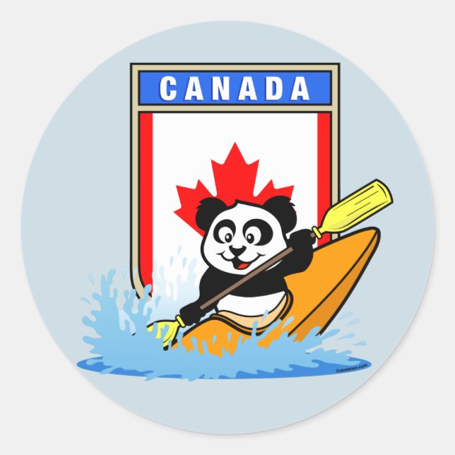 Adesivo Canadá Kayaking Panda (Frente)