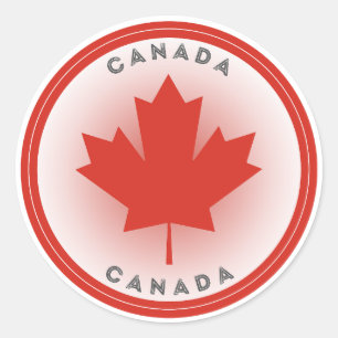 Adesivo Canadá Maple Leaf Circle Shape