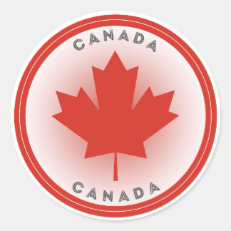 Adesivo Canadá Maple Leaf Circle Shape
